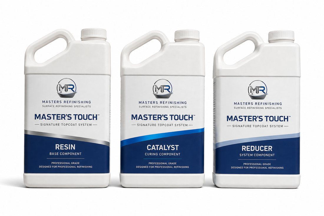 Master's Touch Signature Topcoat System, professional-grade resin, catalyst and reducer refinishing coating